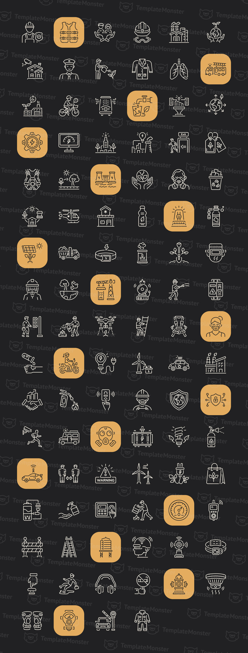 Safety and Sustainability Icon Set - Features Image 1