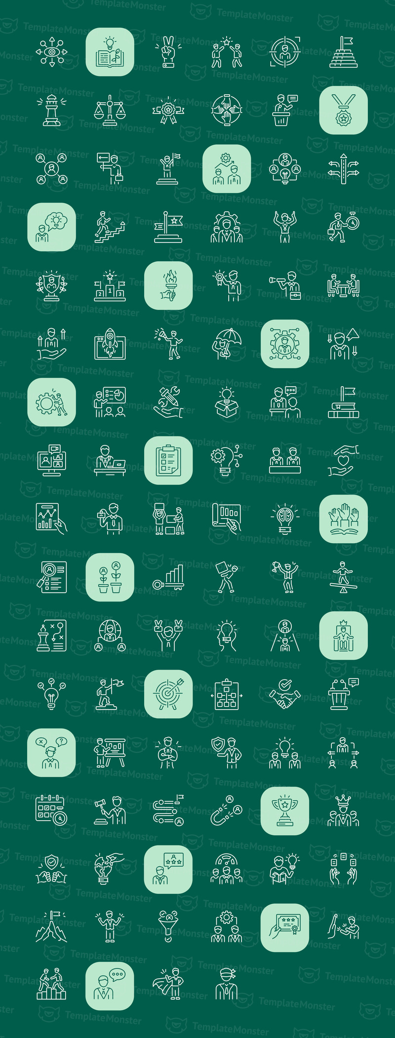 Modern Leadership Icon Art Set - Features Image 1