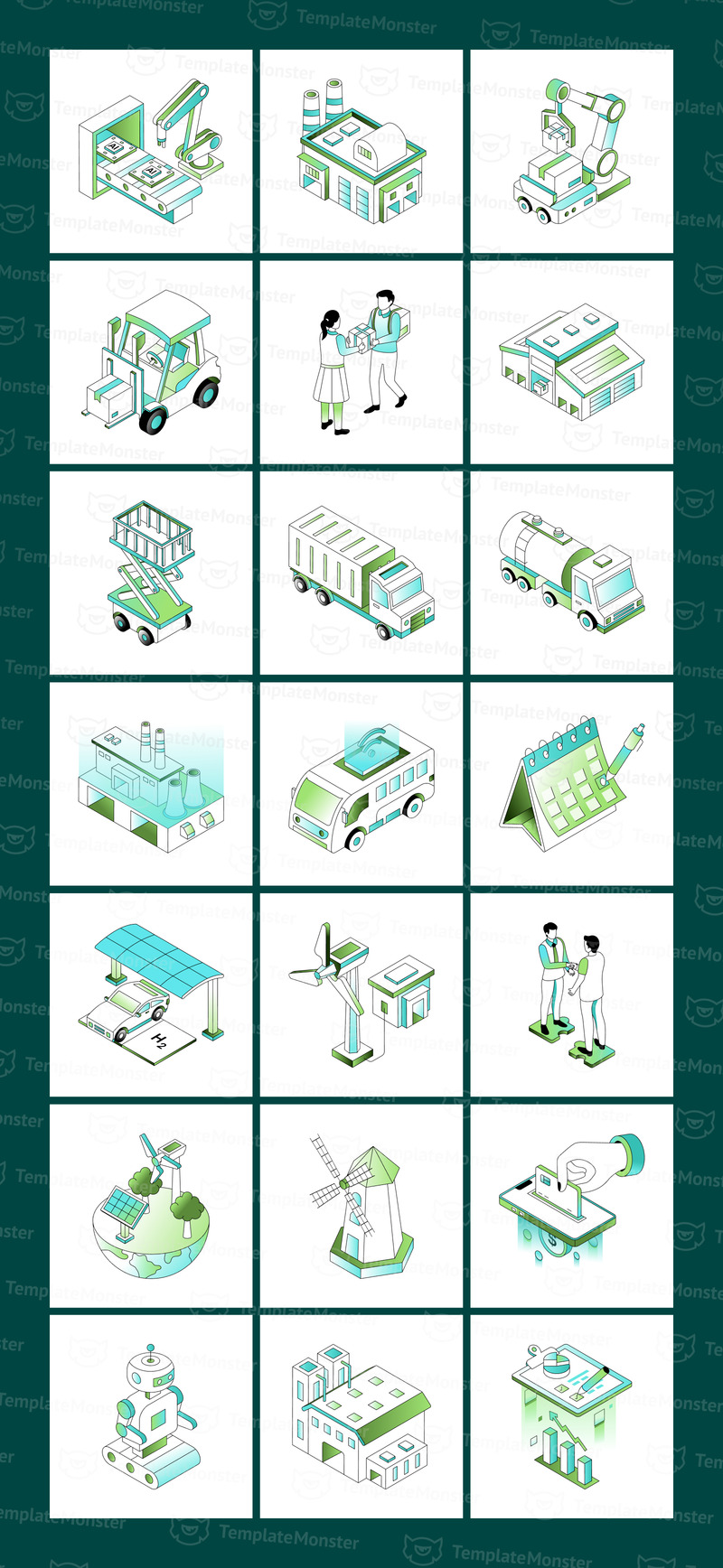 Изометрические иллюстрации перспективных технологий и инноваций. - Features Image 2