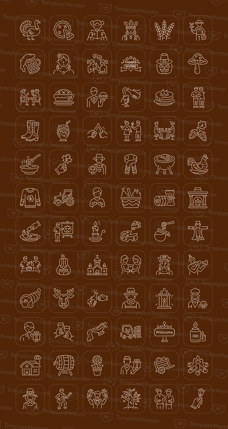 Modern Thanksgiving Icons Collection - Features Image 1