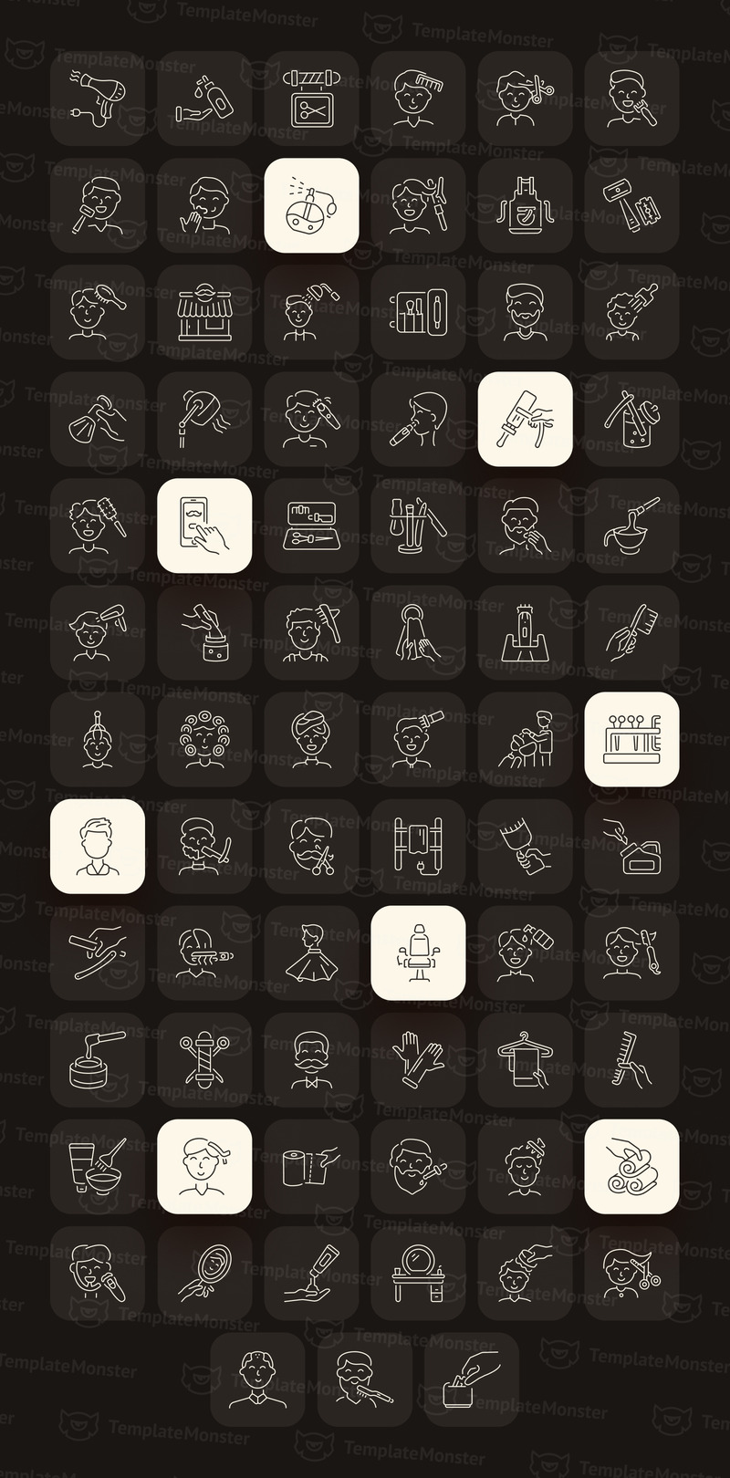 Modern Barber Icon Art Set - Features Image 1