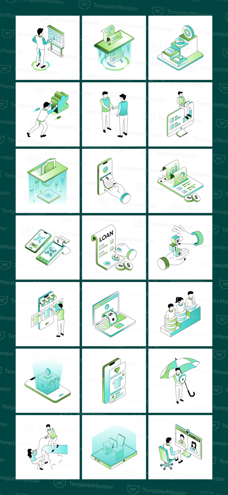 Изометрические иллюстрации перспективных технологий и инноваций. - Features Image 4