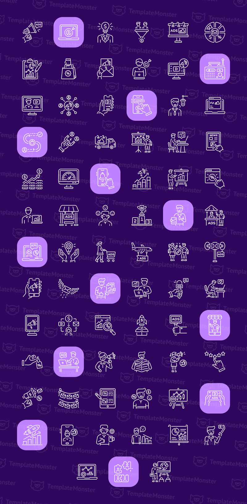 Marketing and Advertising Icons - Features Image 1