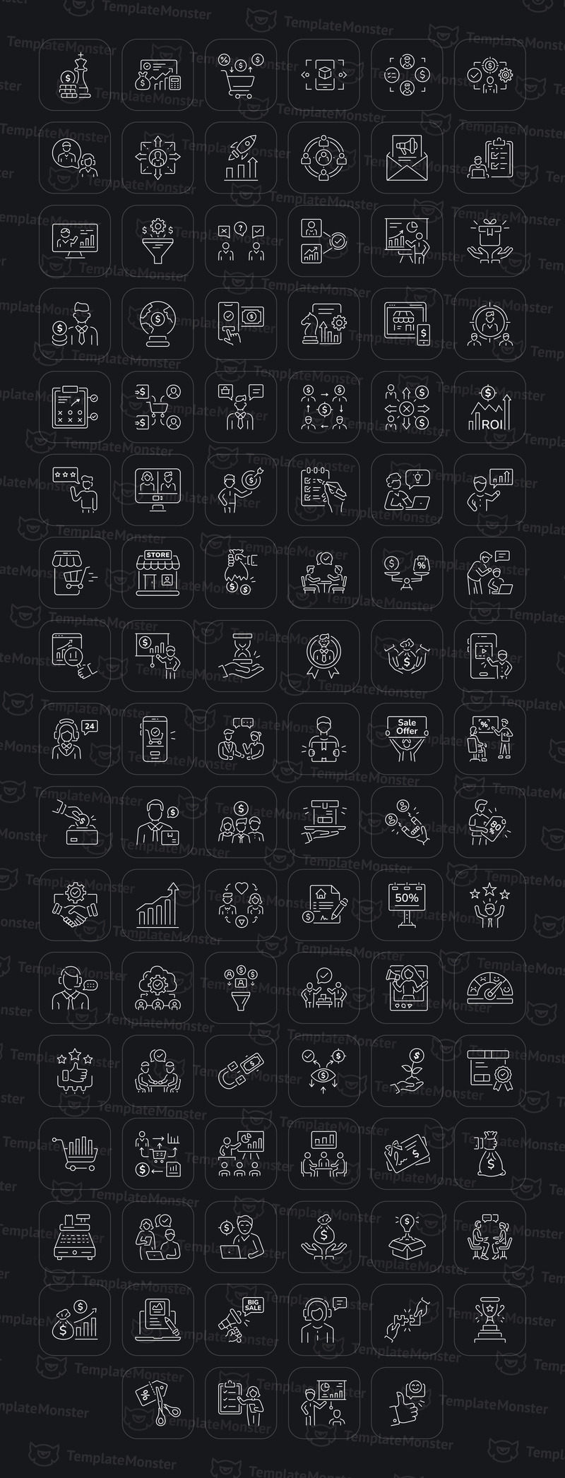 Moderne verkoopstrategie-iconenset - Features Image 1
