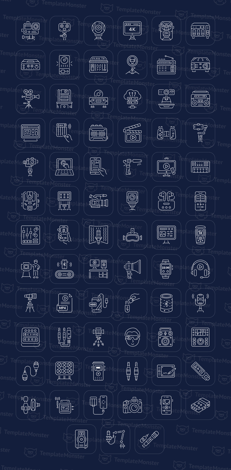 Modern Multimedia Icon Art Set - Features Image 1