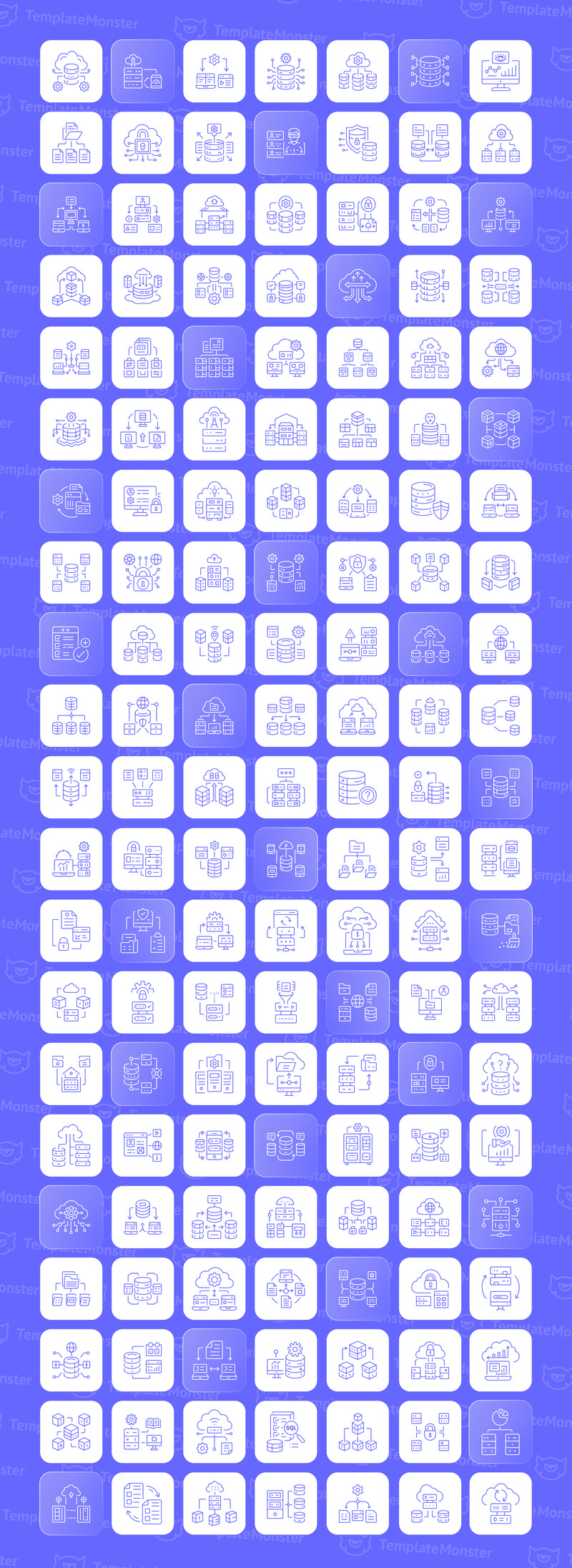 Современный набор иконок для баз данных - Features Image 1