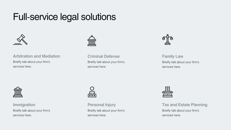 Advokatbyrå och juridisk support Webbplats UI-mallpaket – 15 premiumdesigner - Features Image 4