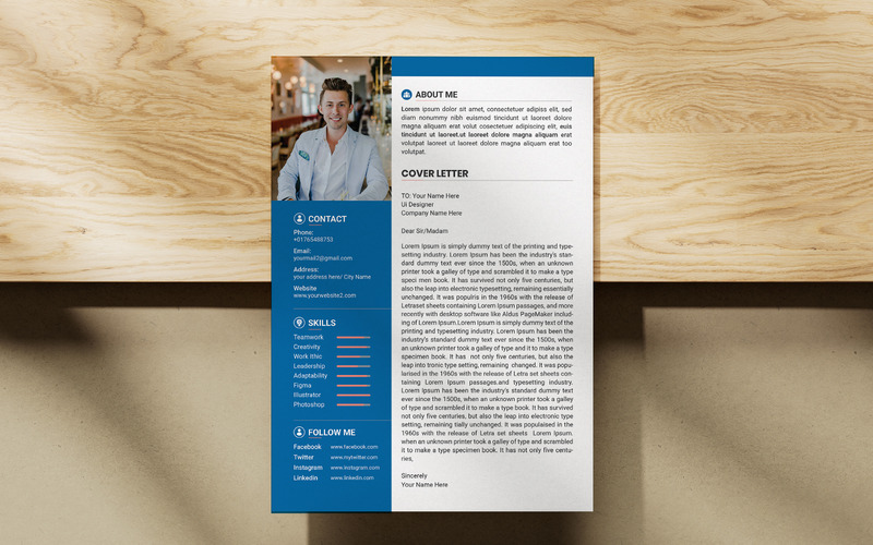 Önéletrajz és motivációs levél sablon, üzleti önéletrajz sablon - Features Image 2