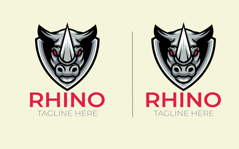 Modello di progettazione del logo esclusivo Rhino - Caratteristiche Immagine 1