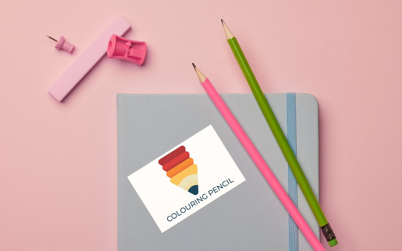Modello logo matita da colorare - Caratteristiche Immagine 1