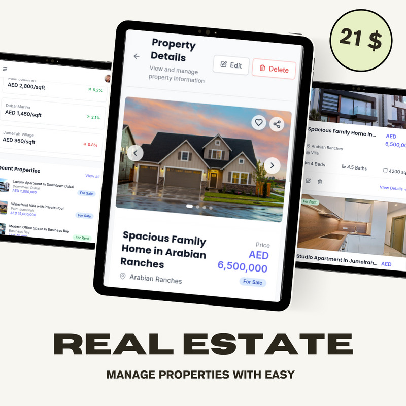 Painel de gerenciamento de propriedades imobiliárias - Features Image 1