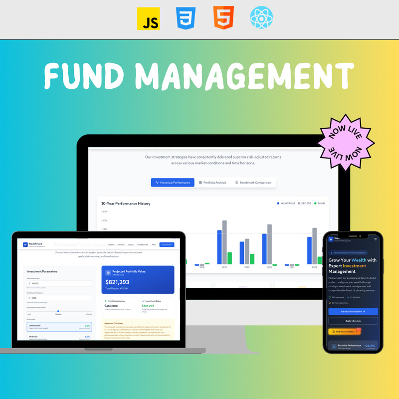 WealthFund – Investmentfonds- und Vermögensverwaltungsplattform - Eigenschaften Bild 2