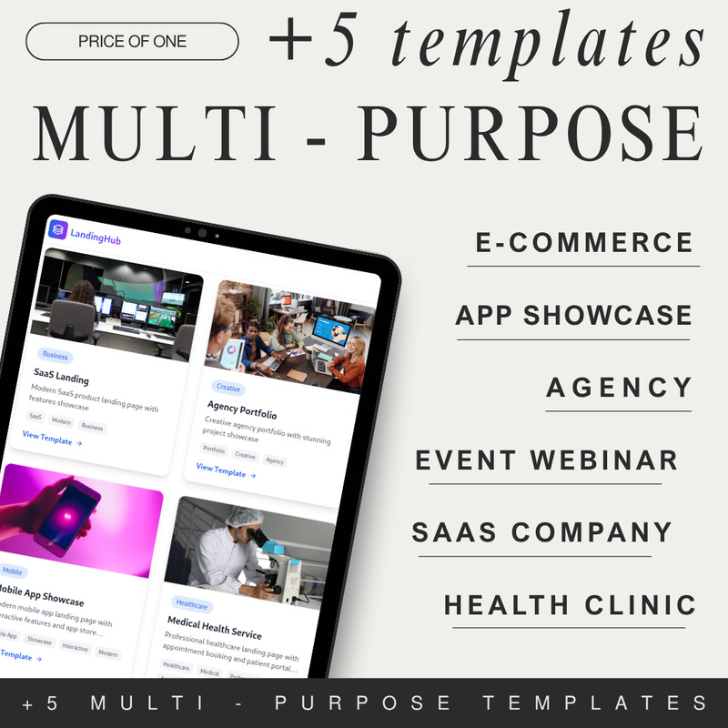 All In One Landing Page Suite – wielofunkcyjne szablony dla każdej firmy - Obraz funkcji 1