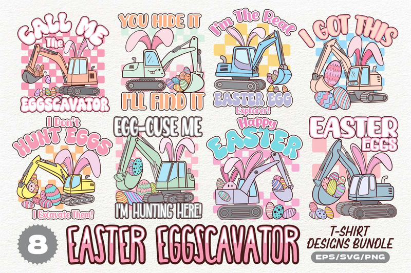 Pacchetto di magliette con design di Easter Eggscavator - Caratteristiche Immagine 1
