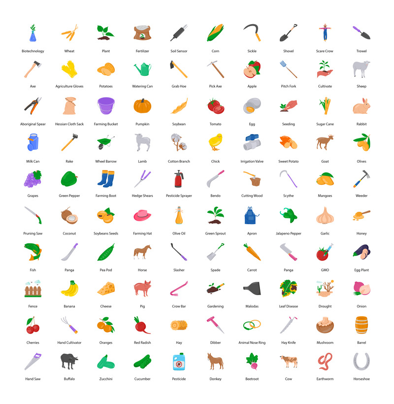 Agricultural Symbols Icon Pack – Essential Farm and Crop Icons - Features Image 2