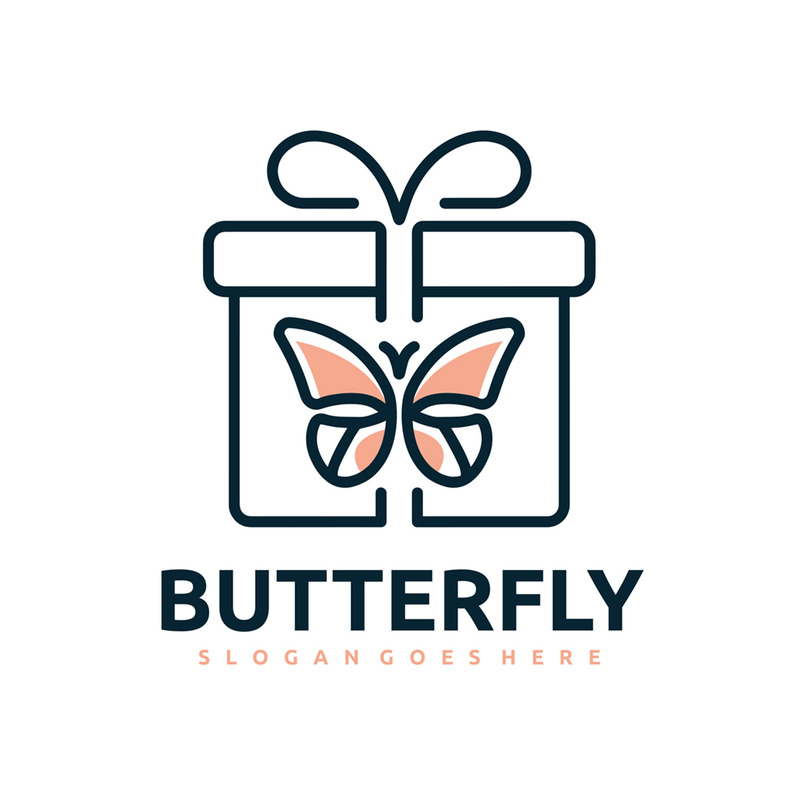 Logo regalo farfalla, logo regalo - Caratteristiche Immagine 1