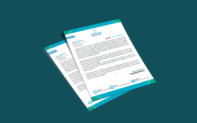 Creative Letterhead Template Design - Features Image 1