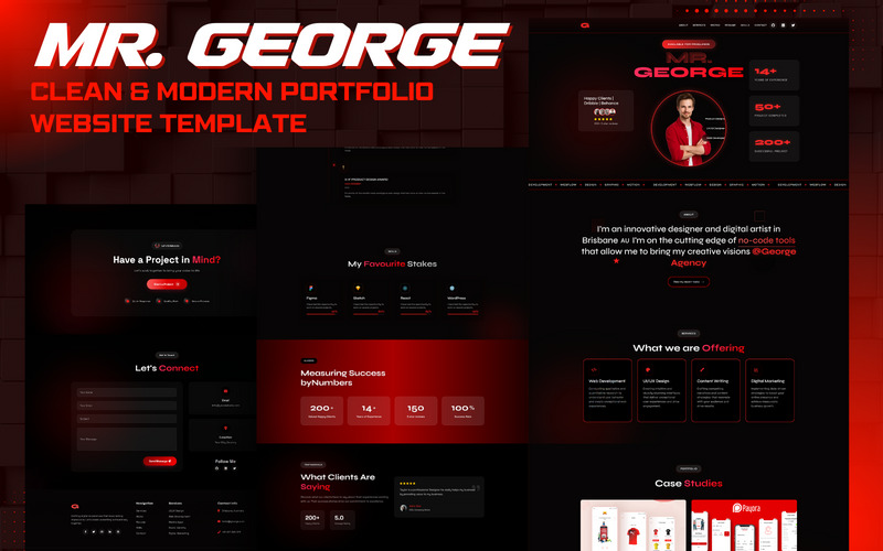 MrGeorge – Site Web de portfolio HTML, CSS, JS propre - Caractéristiques de l’image 1
