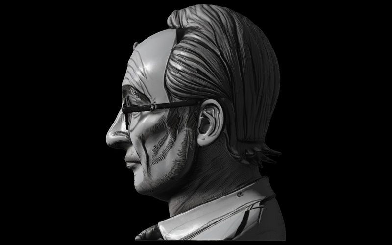 Senior Gentleman karaktär byst gratis 3D-modell - Features Image 7