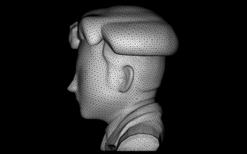 Popiersie oficera straży miejskiej model 3D - Obraz funkcji 6