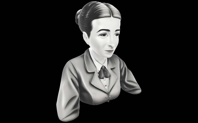 Popiersie portretowej kobiety pełnej wdzięku, model 3D do druku - Obraz funkcji 1