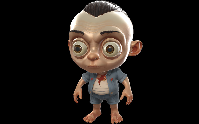 Przyjazna Fantastyka i Dziwaczna Kolekcja Postaci Zombie Model 3D - Obraz funkcji 12