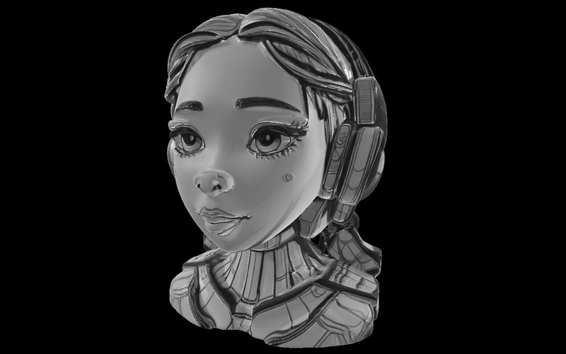Cyber Groove Bust Free 3D-modell - Features Image 7