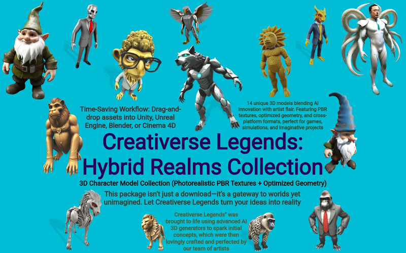 Creativerse Legends: Modello 3D della collezione Hybrid Realms - Caratteristiche Immagine 1
