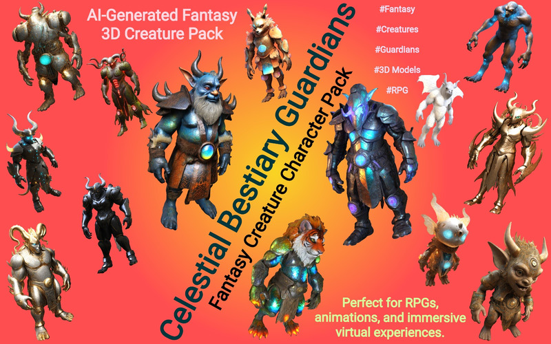 Celestial Bestiary Guardians 3D Model - Features Image 1