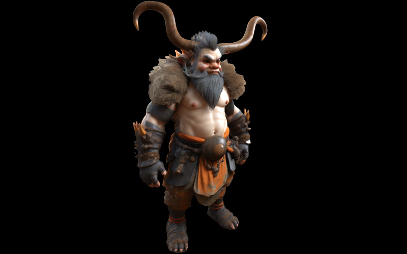 Tribù mitica dei Minotauri: Collezione di creature cornute fantasy, modello 3D - Caratteristiche Immagine 2