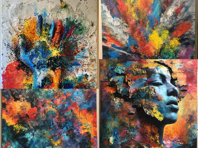 Vibrant Explosion: AI Abstract Art Collection - Features Image 1