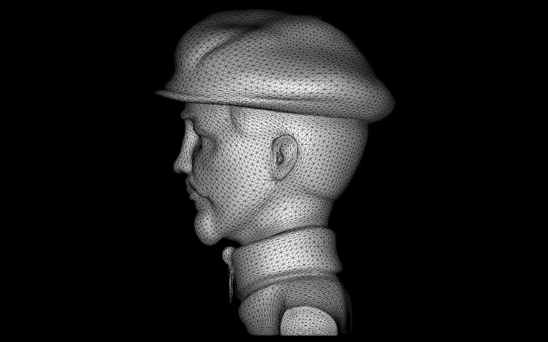 Ozdobny popiersie dżentelmena model 3D - Obraz funkcji 6
