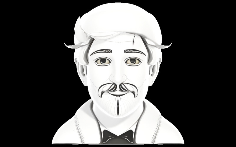 Model popiersia Dapper Gentleman w 3D - Obraz funkcji 5