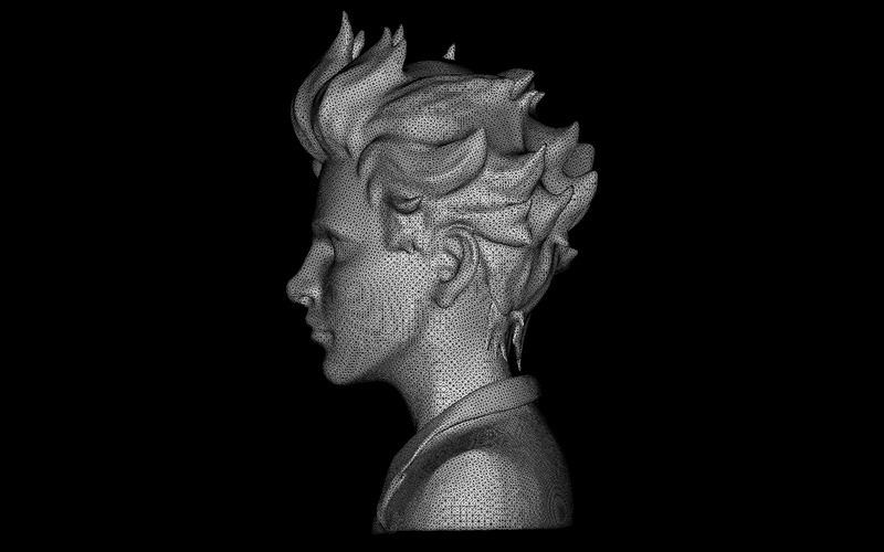 Luminous Punk Bust 3D Model - Features Image 7
