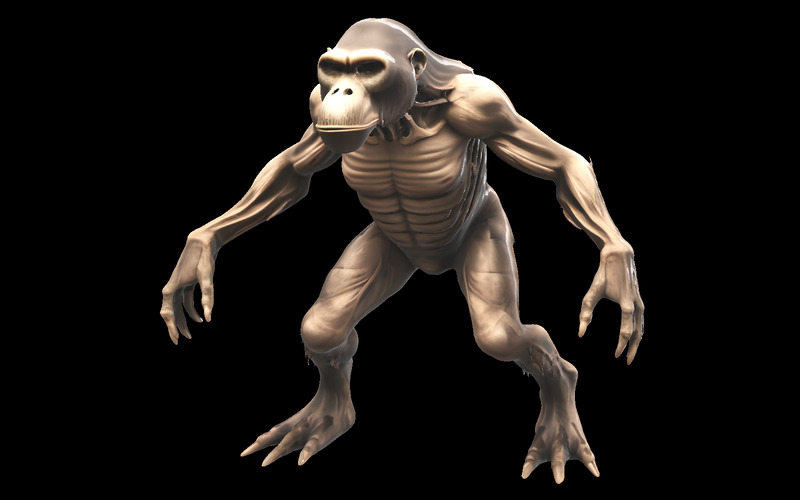Savage Primal Gorilla Evolution Pack Model 3D - Obraz funkcji 28