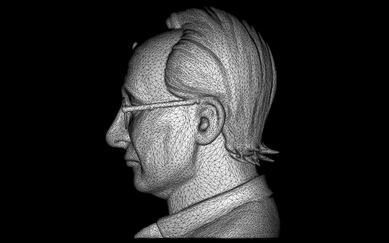 Senior Gentleman karaktär byst gratis 3D-modell - Features Image 8
