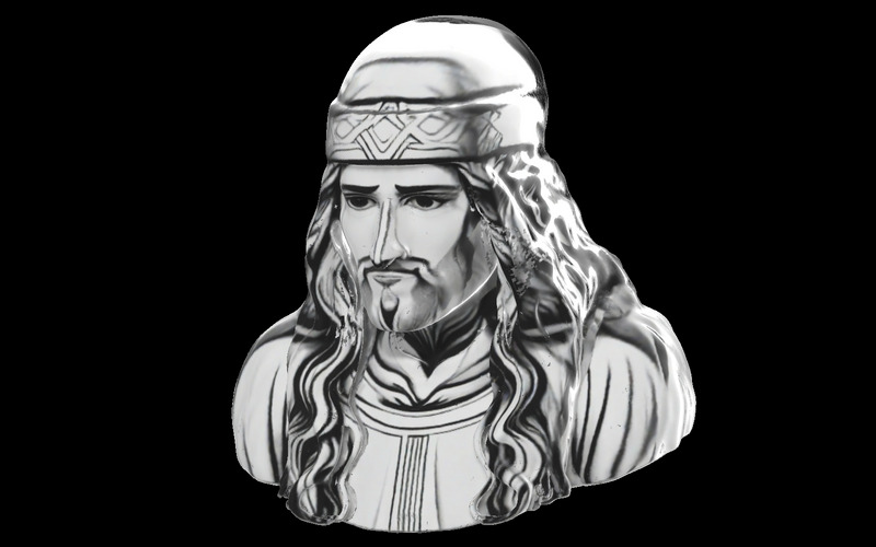 Modello 3D di busto di figura vestita serena - Caratteristiche Immagine 7