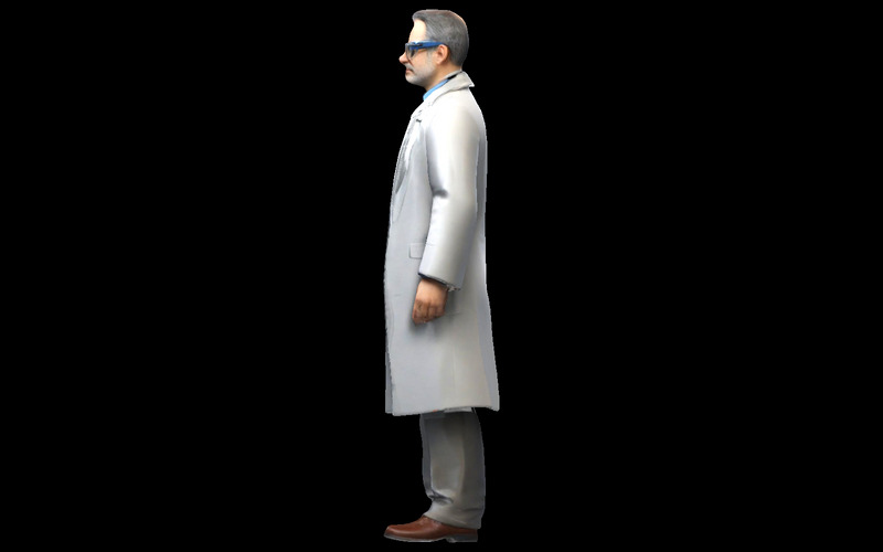 Profesjonalny model postaci w fartuchu laboratoryjnym do druku 3D - Obraz funkcji 7