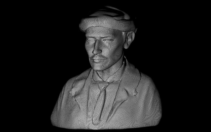 Model 3D popiersia myśliciela w turbanie - Obraz funkcji 8