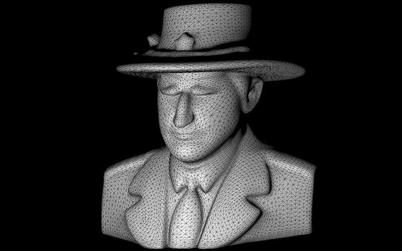 Detective Noir Busto Modello 3D - Caratteristiche Immagine 2