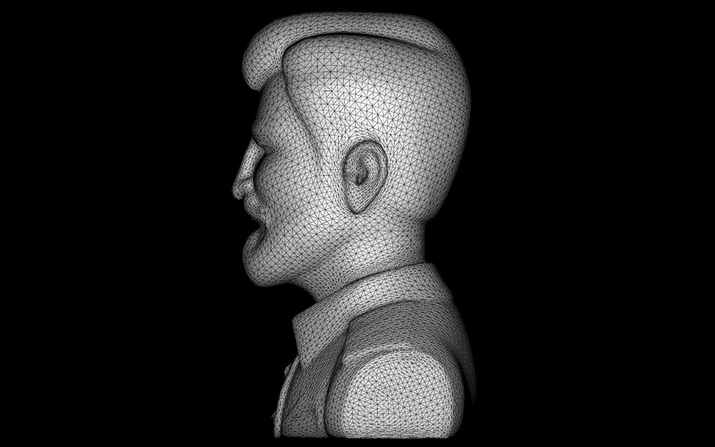 Popiersie dowódcy dżentelmena, model 3D - Obraz funkcji 6