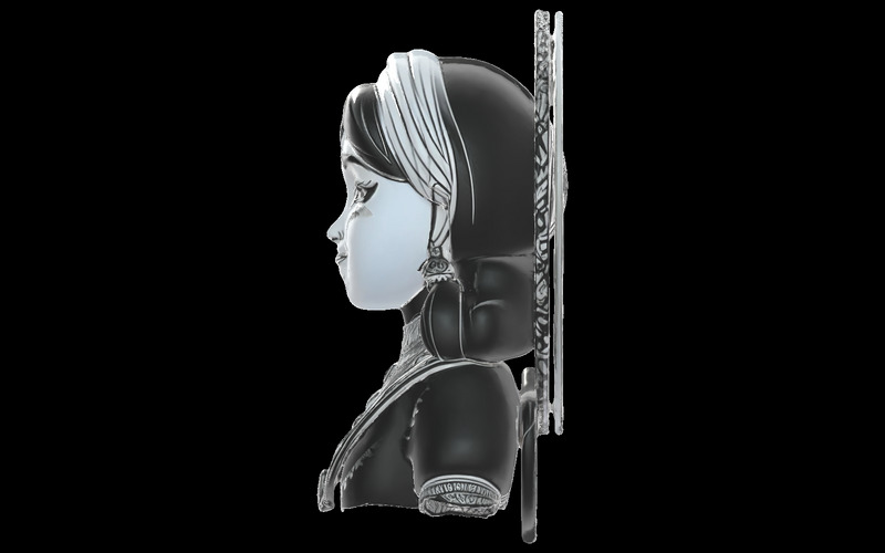 优雅的民间淑女雕像免费 3D 模型 - Features Image 5