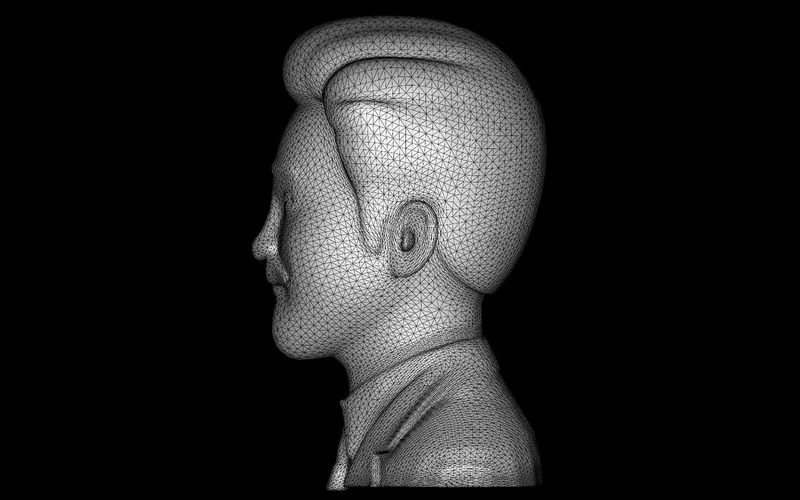 Modello 3D di busto di gentiluomo moderno - Caratteristiche Immagine 8