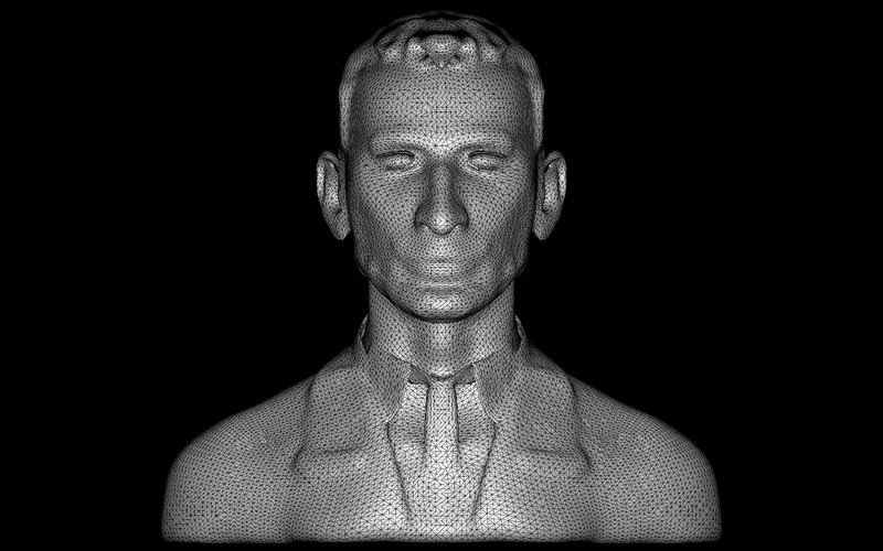 Wyrafinowany portret dżentelmena, model wydrukowany w 3D - Obraz funkcji 6