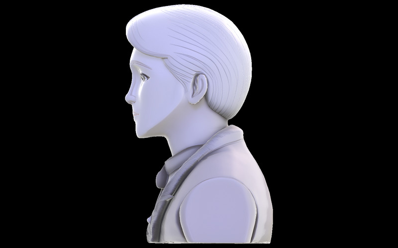 Refined Gentleman Bust 3D Model - Features Image 5