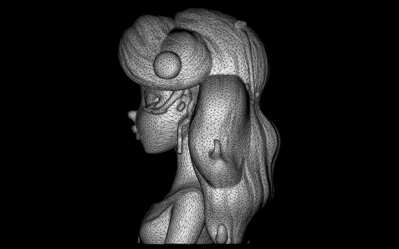魔法公主装饰半身像免费 3D 模型 - Features Image 8