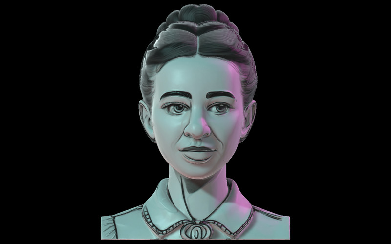 复古未来派半身像“霓虹女神异闻录”免费 3D 模型 - Features Image 5