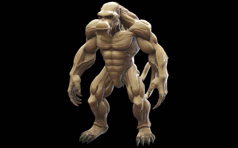 Savage Primal Gorilla Evolution Pack Model 3D - Obraz funkcji 20