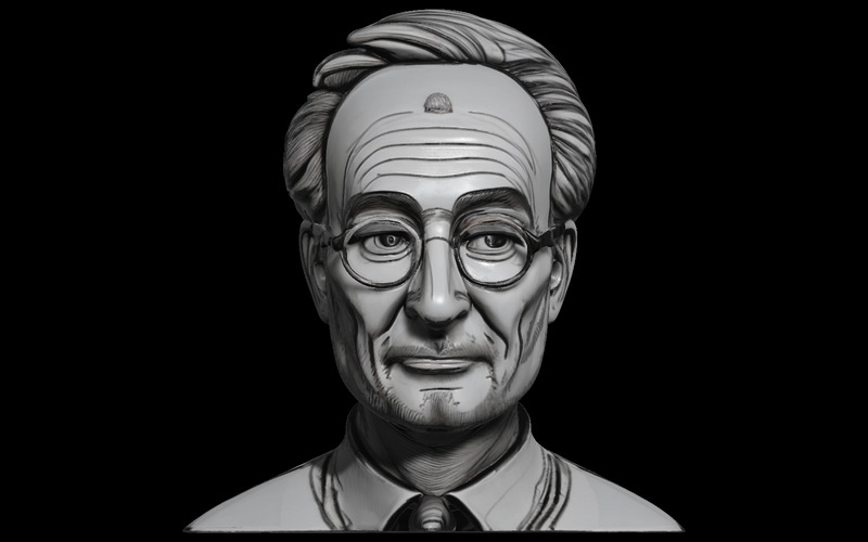 Senior Gentleman karaktär byst gratis 3D-modell - Features Image 5