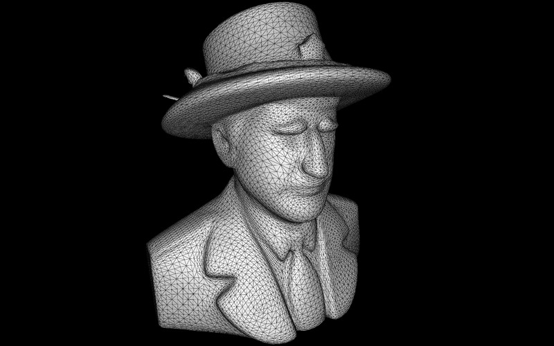 Detective Noir Busto Modello 3D - Caratteristiche Immagine 4